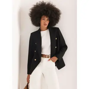 Mint Velvet Black Double Breasted Blazer